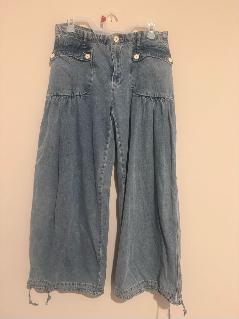 Love Light Blue Wide-Leg Flare Jeans